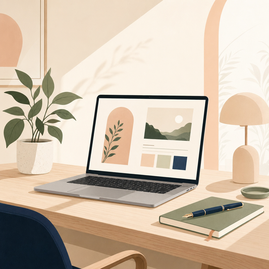 Personal website design — editorial illustration