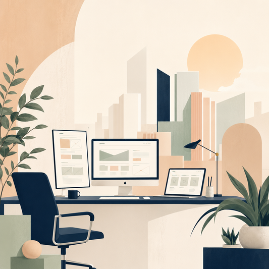 Enterprise website design — editorial illustration