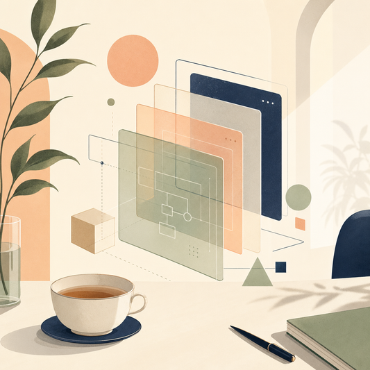 Custom software development — editorial illustration